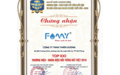 Famy vào Top 100 thương hiệu nổi tiếng Đất Việt 2019