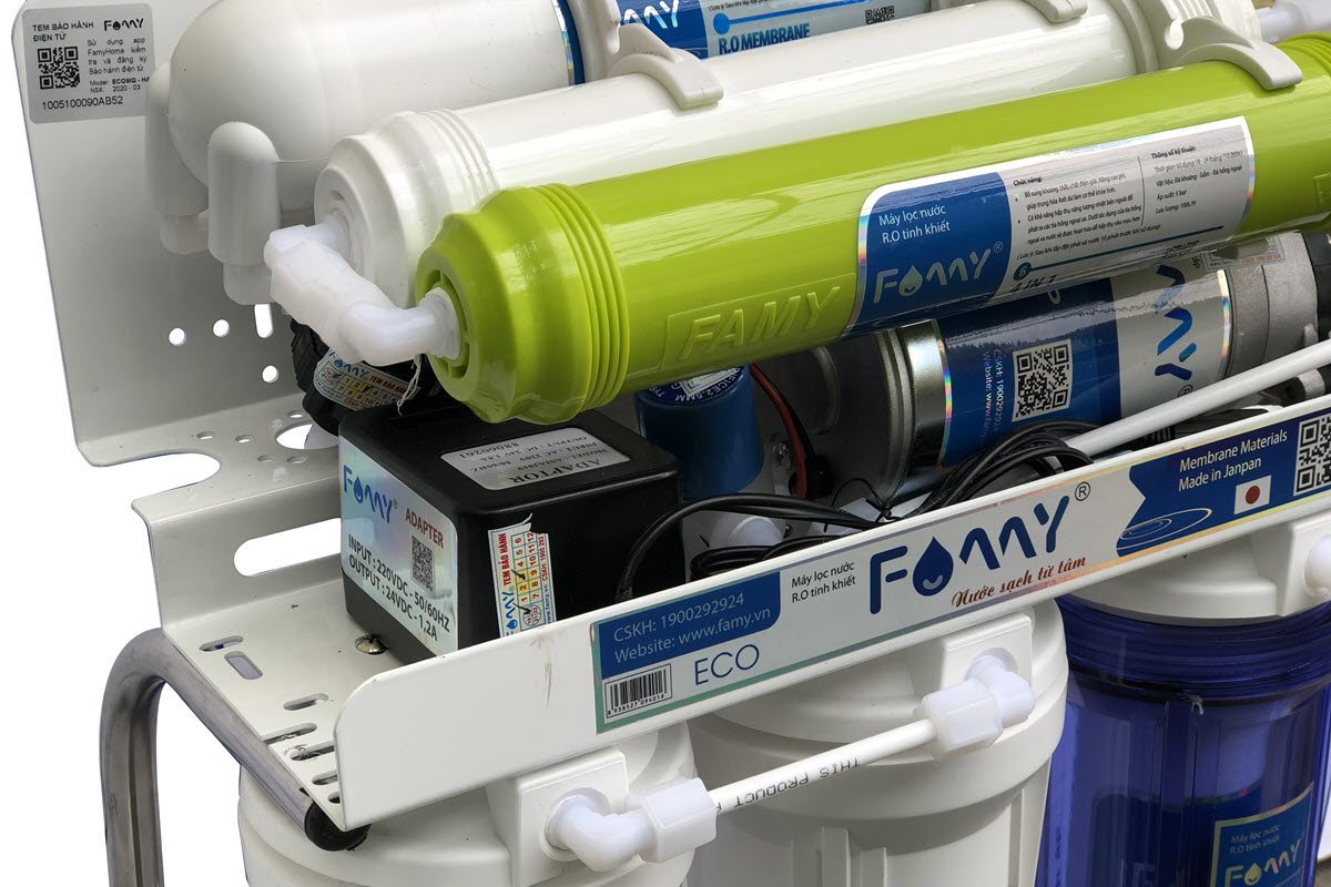 Máy lọc nước nhiễm mặn chuyên dụng FAMY ECO-M1 không vỏ tủ
