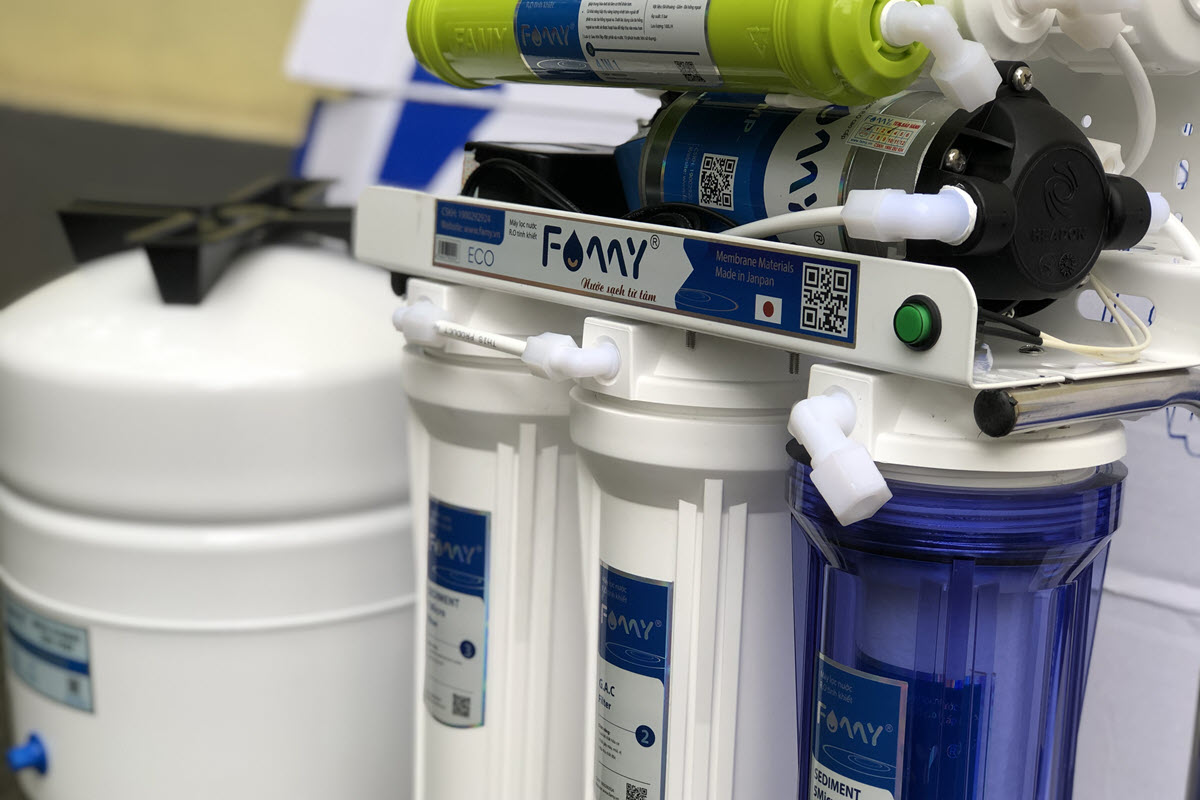 Máy lọc nước nhiễm mặn chuyên dụng FAMY ECO-M1 không vỏ tủ
