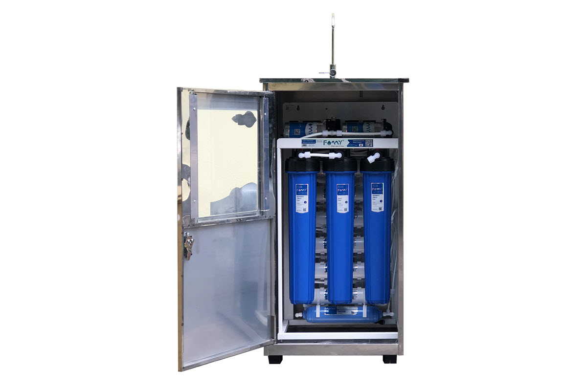 Máy lọc nước bán công nghiệp FAMY FA70, RO 70 lít/giờ tủ đơn 1 vòi