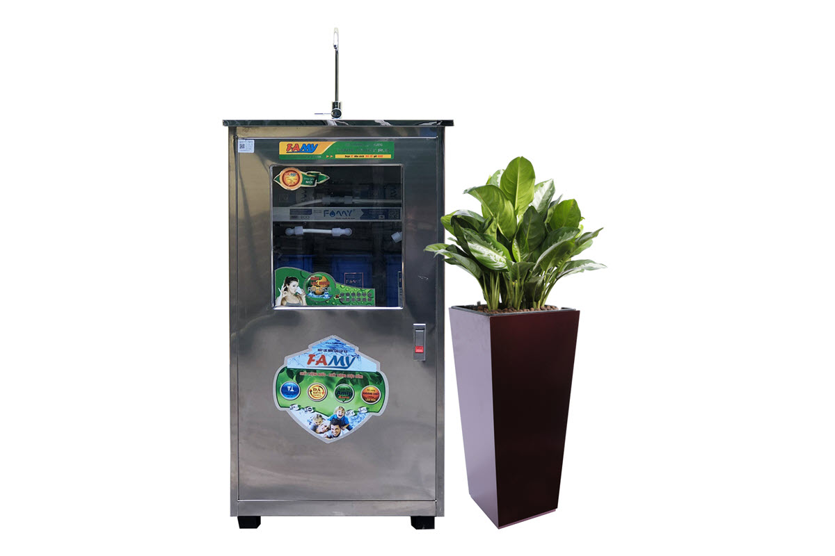 Máy lọc nước bán công nghiệp FAMY FA70, RO 70 lít/giờ tủ đơn 1 vòi