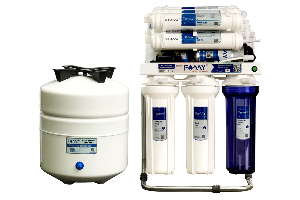 Máy lọc nước nhiễm mặn chuyên dụng FAMY ECO-M2 không tủ thế hệ mới