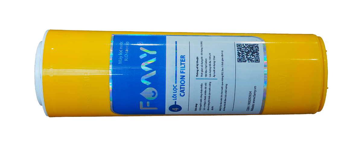 Lõi lọc nước số 4 FAMY PKF4A Cation hấp thụ cặn đá vôi