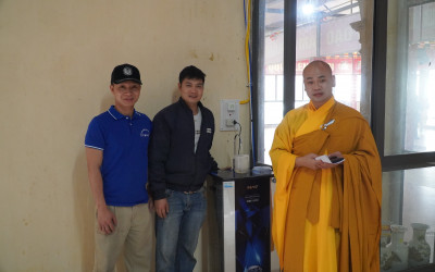 Famy cùng điện máy Thắng Minh kính tặng hai máy lọc nước cho chùa Pháp Linh tại Tiên Lãng – Hải Phòng.
