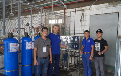 Famy hoàn thành xong hệ thống lọc công nghiệp 1000l/h cho công ty Sao Vàng tại Hải Phòng