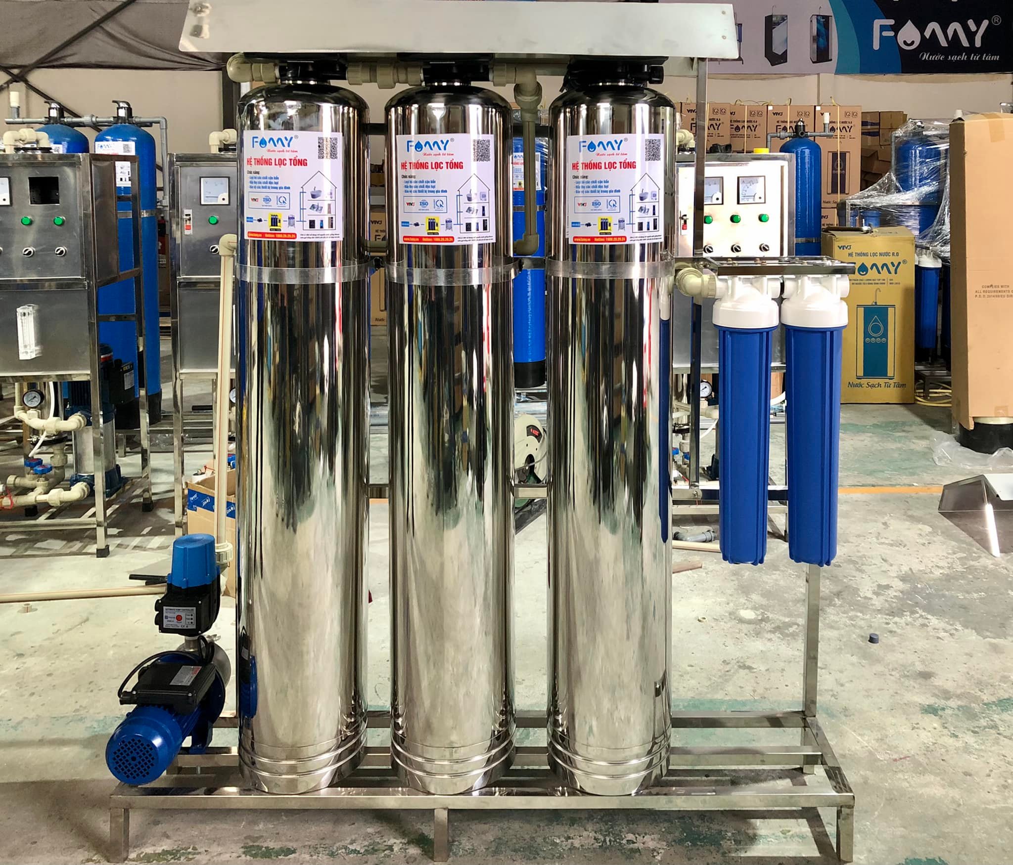 Cột lọc nước inox 304 Famy