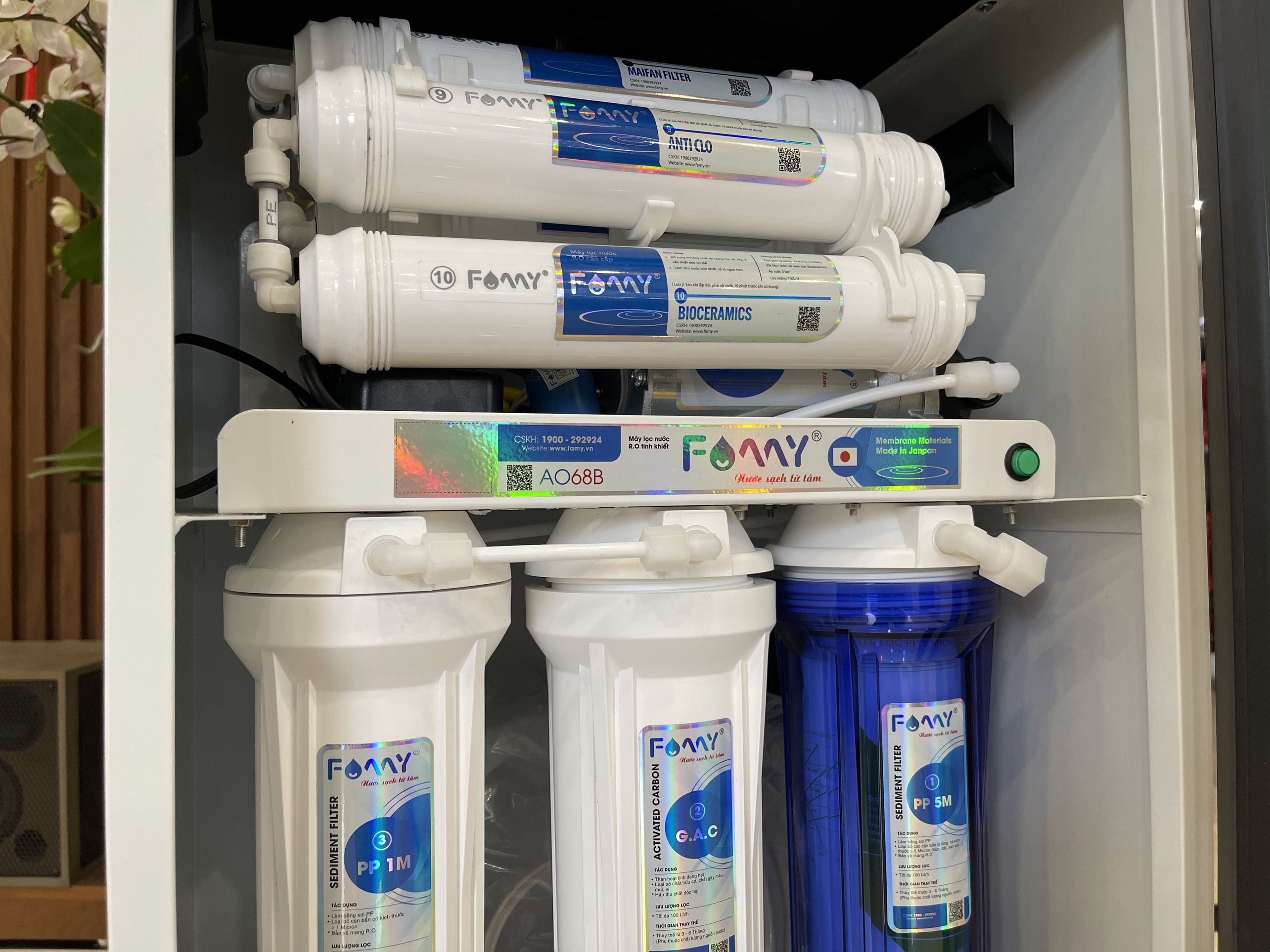 Máy lọc nước 10 cấp lọc FAMY AO68B