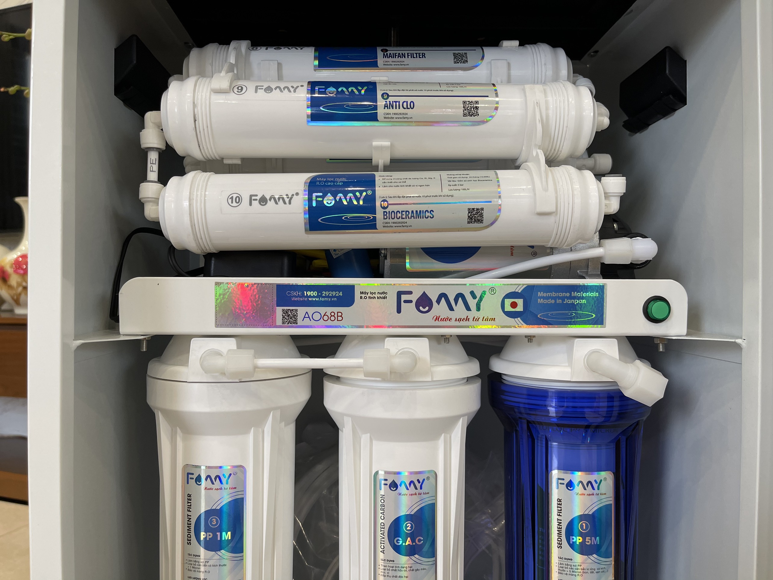 Máy lọc nước 10 cấp lọc FAMY AO68B