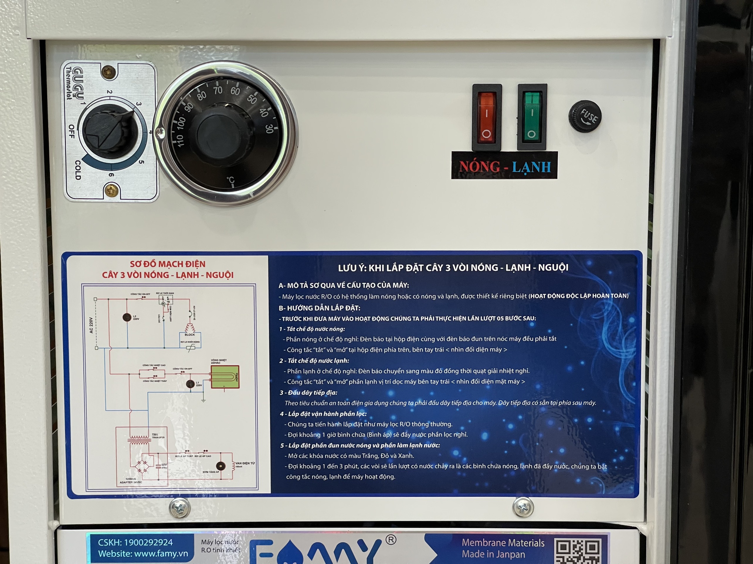 Máy lọc nước nóng lạnh FAMY ECO2.0-V3 (3 chế độ nước nóng-lạnh-nguội)