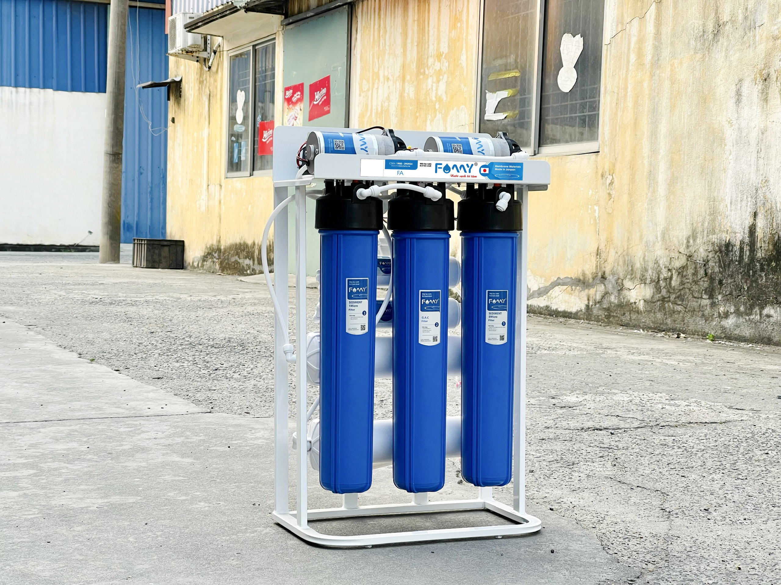 Máy lọc nước bán công nghiệp FAMY FA120, RO 120 lít/giờ không vỏ tủ