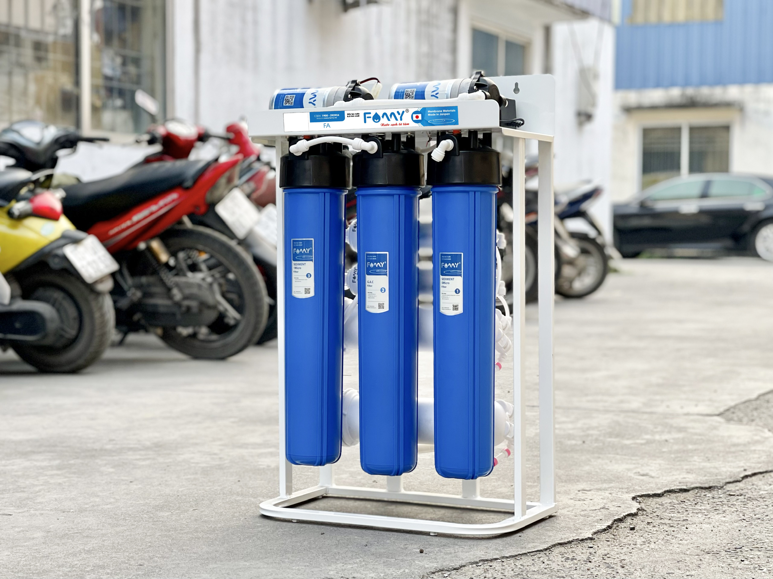 Máy lọc nước bán công nghiệp FAMY FA100, RO 100 lít/giờ không vỏ tủ