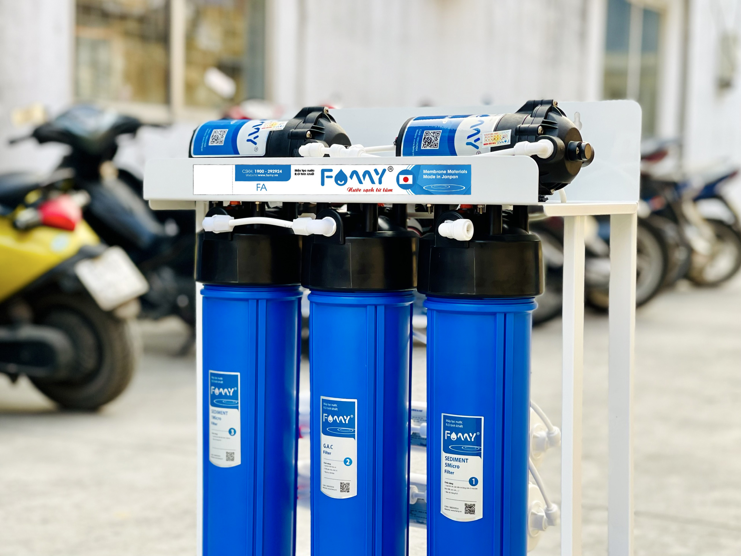 Máy lọc nước bán công nghiệp FAMY FA30, RO 30 lít/giờ không vỏ tủ