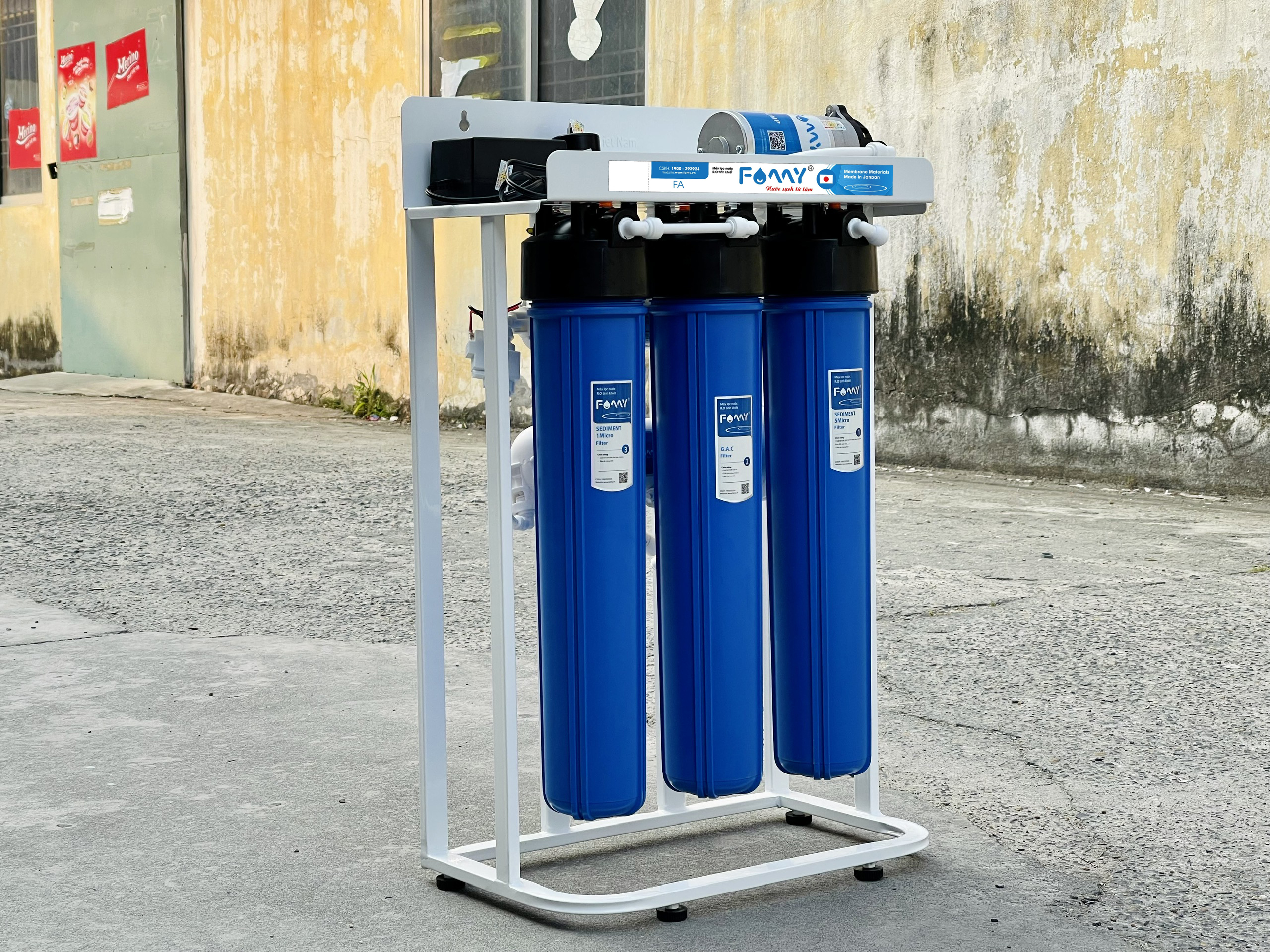 Máy lọc nước bán công nghiệp FAMY FA50, RO 50 lít/giờ không vỏ tủ