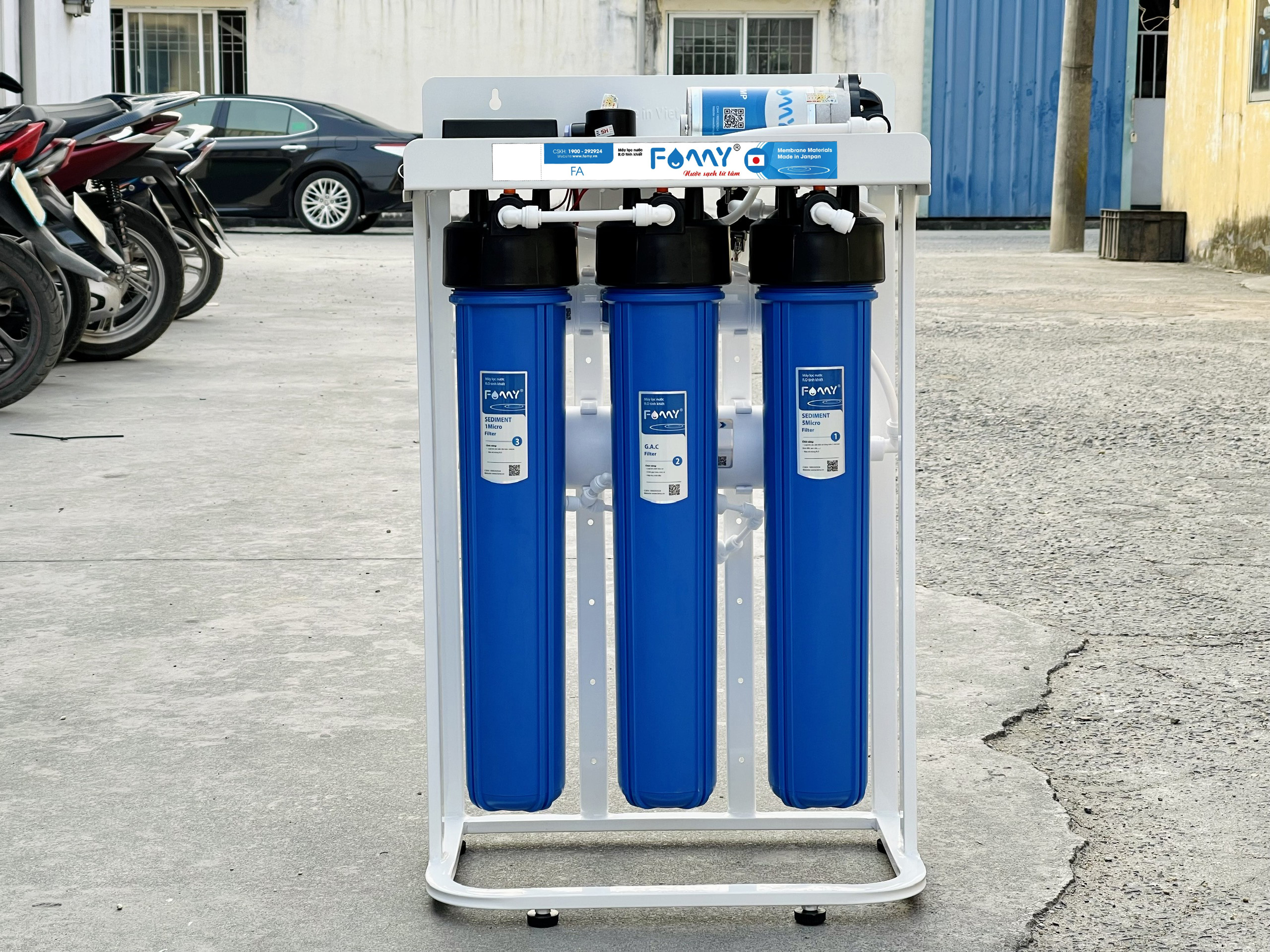 Máy lọc nước bán công nghiệp FAMY FA70, RO 70 lít/giờ không vỏ tủ