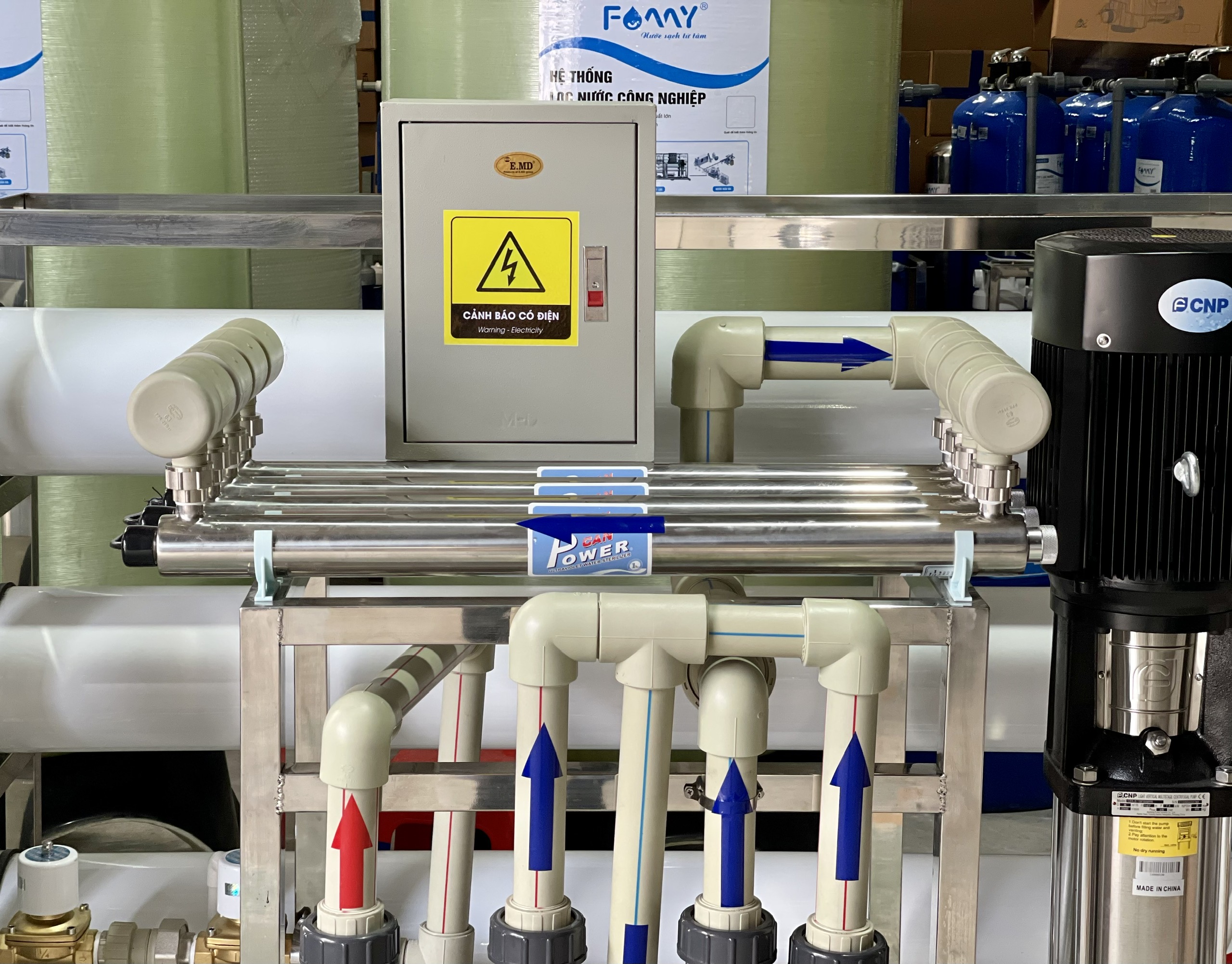 Máy lọc nước công nghiệp FAMY CN05K, RO 5.000 lít/giờ
