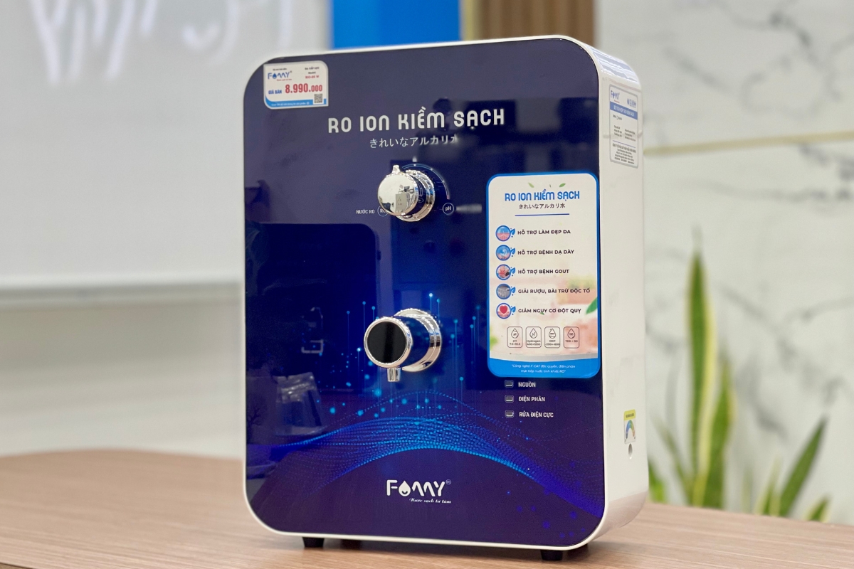 Bộ tích hợp tạo kiềm treo tường, để bàn RIO-05 W (Sử dụng công nghệ điện phân kép trực tiếp từ nước RO)