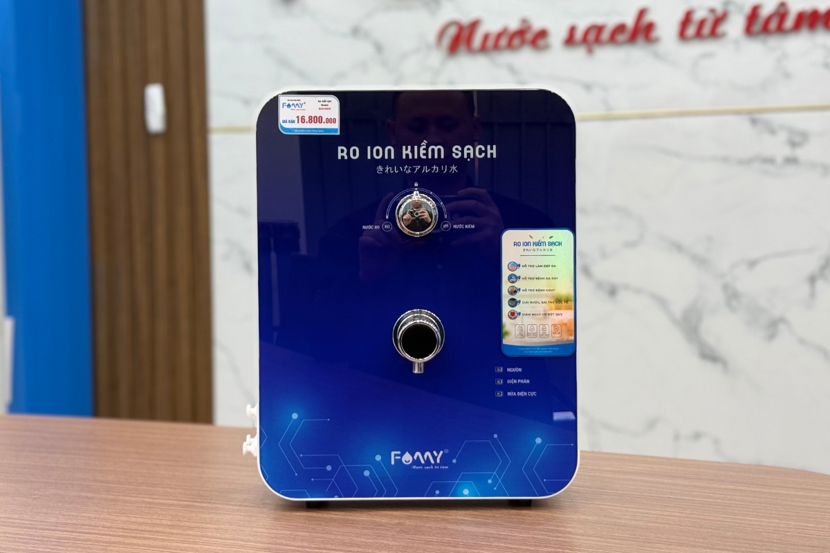 Bộ tích hợp tạo kiềm treo tường, để bàn RIO-06 W (Sử dụng công nghệ điện phân kép trực tiếp từ nước RO, lõi MOFs)