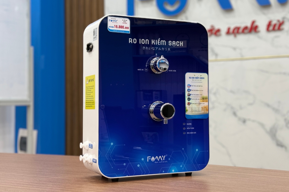 Bộ tích hợp tạo kiềm treo tường, để bàn RIO-06 W (Sử dụng công nghệ điện phân kép trực tiếp từ nước RO, lõi MOFs)